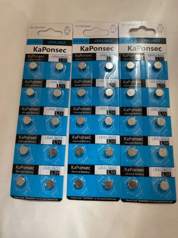 Photo 1 of LR41/AG3 BATTERIES 30 COUNT 