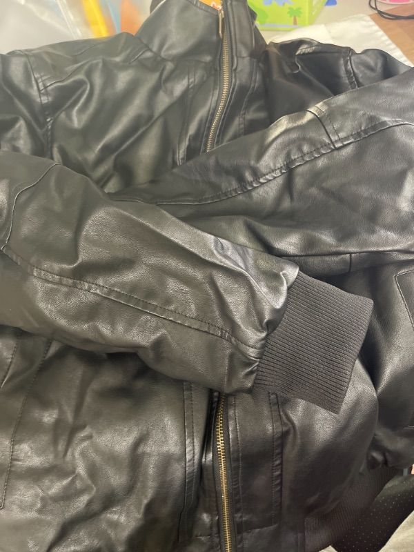 Photo 1 of FAUX LEATHER JACKET SMALL 