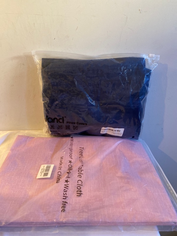 Photo 1 of 2PC LOT
Vancl Velvet Pillow Covers 18x18 Dark Blue ?Throw Pillows Covers Set of 2 Decorative Holiday Pillows for Couch Sofa Living Room

Square Tablecloth 54 x54 inch Waterproof Oil-Proof Spill-Proof Tablecloth Vinyl Pink Table Cloth for Parties Dining Ta