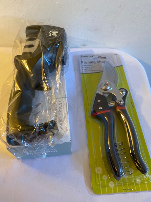 Photo 3 of 2PC LOT
Meghknow Knife sharpener 3 stage

Gardening Scissors, Pruning Scissors, Pruning Shears for Gardening, Trimming Scissors for Cannabis, Plant Shears, Gardening Shears, Pruners for Gardening, Garden Shears Pruning, Garden Shears, 8 inch.