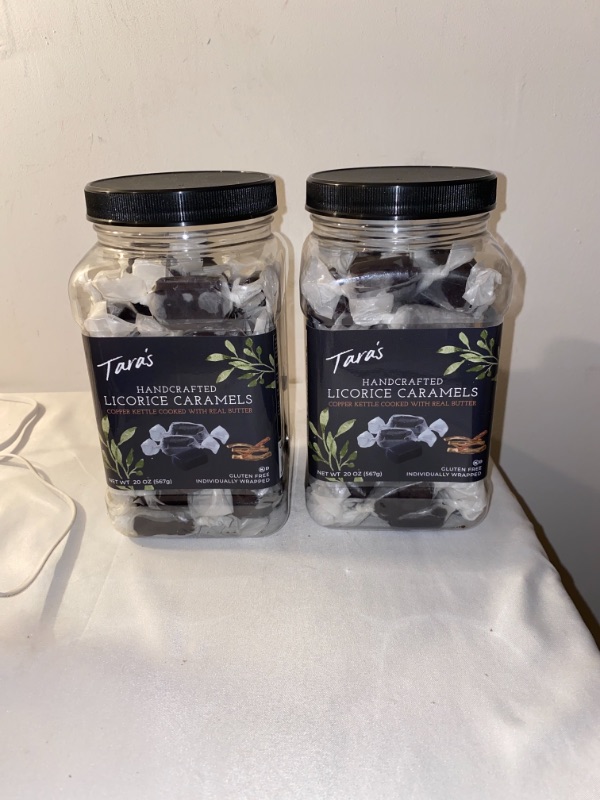 Photo 2 of 2PC LOT
Tara's All Natural Handcrafted Gourmet Black Licorice Caramel: Small Batch, Kettle Cooked, Creamy & Individually Wrapped - 20 Ounce, EXP 04/02/2022, 2 COUNT
