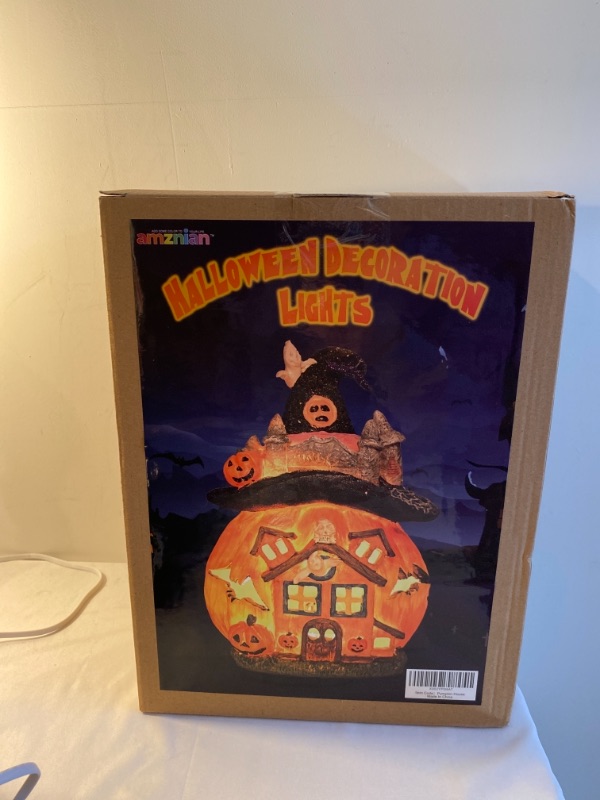 Photo 2 of 12 Inch Tall Halloween Decor Jack O Lanterns with Battery or USB Powered, Resin Pumpkin House Statue with Witch Hat Halloween Decorations Indoor Light, Night Table Light Lamp for Bedroom, House
FACTORY SEALED 