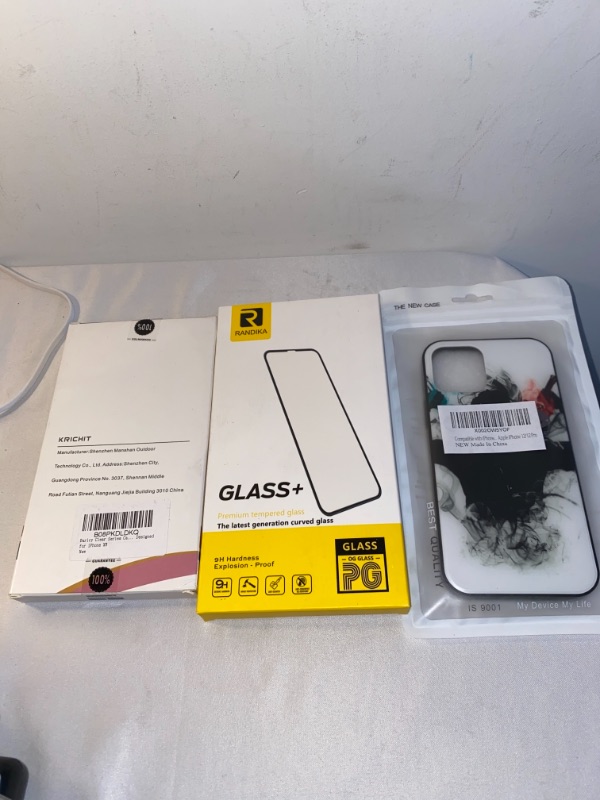 Photo 4 of 3PC LOT
Baricy Clear Series Case – Clear Ultra Slim Flexible Shock-Absorbtion Bumper Cover with Anti-Scratch Back Clear Case (iPhone XR, Clear)

MINDA RANDIKA Protection Kit Compatible for iPhone 12 Mini (5.4 in), Includes: Light Crystal Clear Case with 2