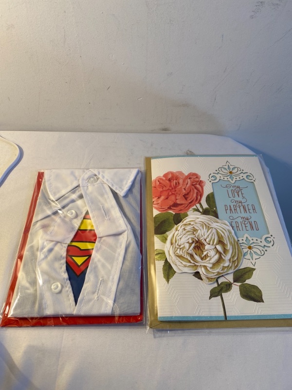 Photo 3 of 2PC LOT
Hallmark Signature Father's Day Card for Dad (Superman)

Hallmark Romantic Mothers Day Card for Wife or Girlfriend (My Love, My Partner, My Friend)