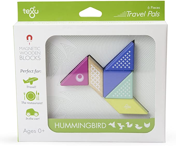 Photo 1 of 6 Piece Tegu Travel Pal Magnetic Wooden Block Set, Hummingbird