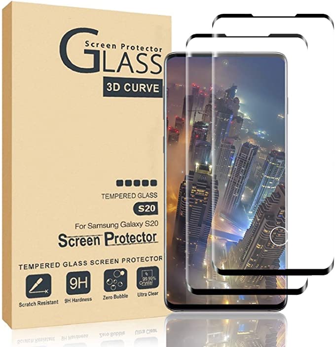 Photo 1 of 2PC LOT
Galaxy S20 5G Screen Protector,Full Coverage Tempered Glass[2 Pack][3D Curved Glass]?Solution for Ultrasonic Fingerprint?Tempered Glass Screen Protector Suitable for Galaxy S20 5G, 2 COUNT