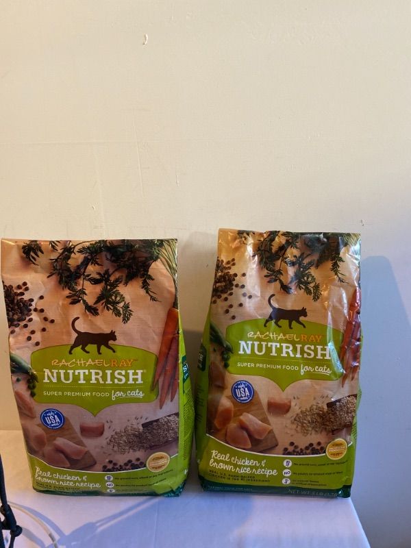 Photo 2 of 2PC LOT
Rachael Ray Nutrish Super Premium Dry Cat Food with Real Meat & Brown Rice, 2 COUNT, EXP 01/06/2022, 01/07/2022
