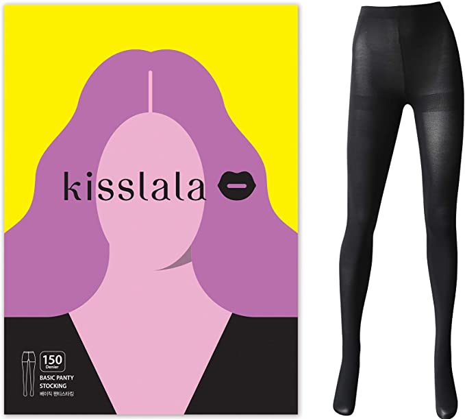 Photo 1 of 2PC LOT
kisslala Korean Made Extra Durable Pantyhose Super Opaque Tights Blackout Reinforced Toe Control Top 150D, SIZE S-L, 2 COUNT