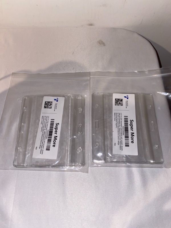 Photo 1 of 2PC LOT
6 Pack 4 X 3 in Vaccine Card Holder,CDC Vaccination Card Protector Holder,Clear Double Side Waterproof Resealable Zipper,ID Card Name Brand Badge Card Sleeve Vinyl Plastic Sleeve, 2 COUNT