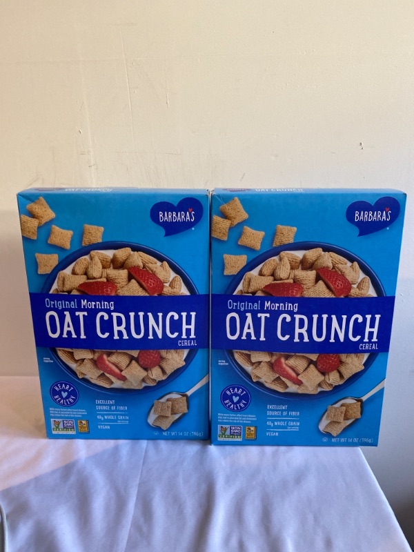 Photo 2 of 2PC LOT
Barbara's, Non-Gmo Cereal, Morning Oat Crunch, 14 Oz (Packaging May Vary), 2 COUNT, EXP 12/09/2021

