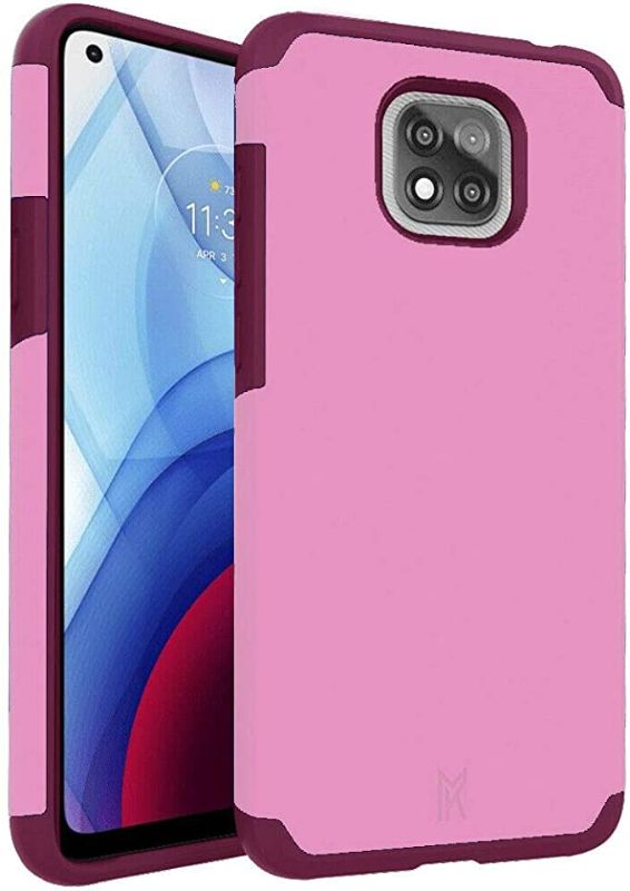Photo 1 of 2PC LOT
AmeriCase | Moto G Power (2021) METKASE Case, Heavy Duty Dual Layer Hybrid Shock Proof Protective Rugged Bumper Case for Moto G Power (2021) (Fruity Wine), 2 COUNT