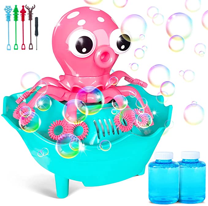 Photo 1 of Bubble Machine Automatic Bubble Blower, Bubble Toys Gifts for Kids Toddlers, Auto Bubble Maker 1000+ Bubbles/min with 2 Bubble Solutions & 4 Bubble Wands for Outdoor Indoor Parties Birthday Wedding
FACTORY SEALED 