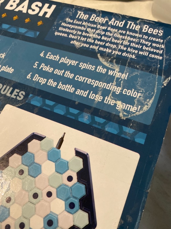 Photo 3 of Beer Bash: A Drinking Party Game | Poke Out Blocks but Don't let The Beer Bottle Drop
FACTORY SEALED, PACKAGING HAS DRIED SUBSTANCE ON IT