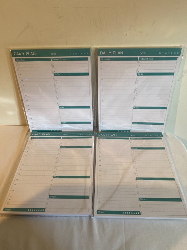 Photo 2 of 4PC LOT
Planning Pads - Daily Planner Pad with To Do List, 53 Tear-Off Sheets (7"×9"), 4 COUNT
