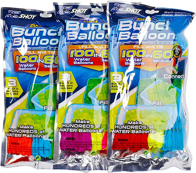 Photo 1 of JATEN for Zuru Bunch O Balloons Instant 100 Self-Sealing Water Balloons Complete Gift Set Bundle, 3 Packs?300 Balloons Total?