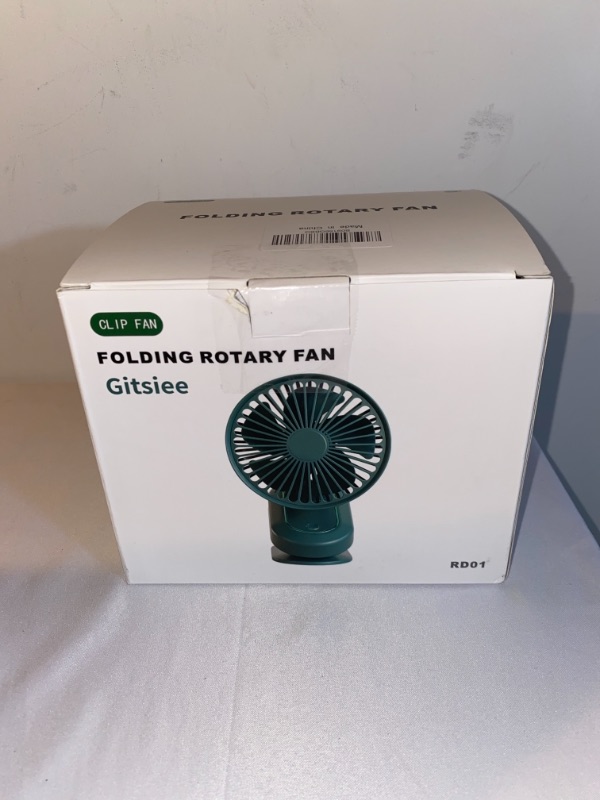 Photo 2 of Clip on Fan Gitsiee Rotatable Personal Fan with 3 Speeds Battery Operated Auto Oscillation Mini Fan Portable Clip Fan Stroller Fan for Outdoor Camper Indoor Treadmill Personal Office Desk
FACTORY SEALED 