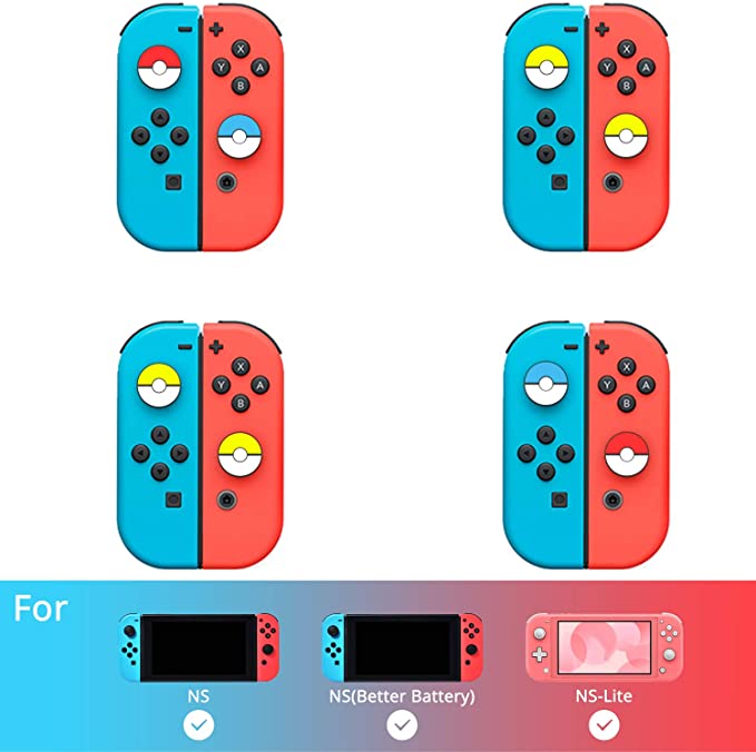 Photo 2 of 2PC LOT
Ferkurn Thumb Grip Cap Joystick Cap Compatible with NS Switch Joy-con & Switch Lite, Kawaii Joycon Grip Button Stick Cover Controller 3D Analog Comfort Ergonomic Kit Accessories Part, Cute Skin, 2 COUNT