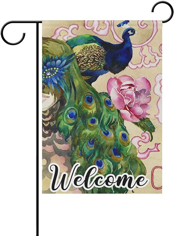 Photo 1 of 2PC LOT
BEETTY Garden Flags Peacock Girl Flower 12 x 18 Inch Vertical House Flag Double Sided Garden Flag Yard Seasonal Outdoor Decor

Mardi Gras Garden Flag 12x18 Double Sided Burlap Mardi Gras Yard Flag Banner 