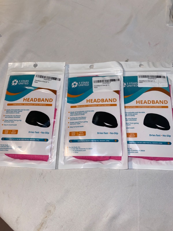 Photo 1 of 3PC LOT
Sweat Bands Headbands for Men and Women - Sport Non-Slip Head Band, Workout Athletic Sweatband, Stretchy Moisture Wicking Unisex Hairband, Long Hair, Running, Hiking, Basketball, Tennis, Exercise Gym, 3 COUNT