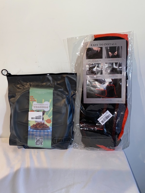 Photo 1 of 2PC LOT
GRAAB Car Net Pocket Handbag Holder, Car Mesh Organizer, Handbag Holder, Backseat Barrier Pet Kids, Driver Storage Bag, Purse Pouch Storage Net Pocket, Purse holder (Red)

Dog Bowl, Slow Feeder Dog Bowls, Anti-Gulping, Durable Dog Food Bowl, Non-S