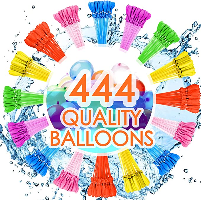 Photo 1 of FG Water Balloons for Kids Girls Boys Balloons Set Party Games Quick Fill 444 Balloons for Swimming Pool Outdoor Summer Funs 