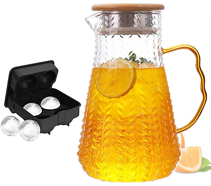 Photo 1 of 50 Oz Glass Pitcher with Stainless Steel Lid and Spout High Heat Resistant Stove Safe Pitcher for Hot/Cold Water and Iced Tea
FACTORY PACKAGED 