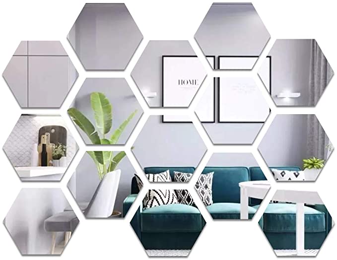 Photo 1 of 2PC LOT
15 Pieces Hexagon Acrylic Mirror Sticker, Mirror Wall Decor, Self Adhesive DIY Wall Sticker Decals for Home Living Room Bedroom Decor ((18.4x16x9.2cm/ 7.2x6.3x3.6inch))
2 COUNT, 30PCS