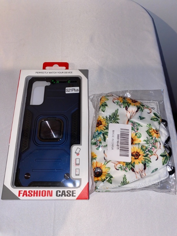 Photo 3 of 2PC LOT
AmeriCase | Samsung Galaxy S21 Plus | Case with Kickstand and Metal Ring - Shockproof Samsung S21 5G Ultra Case Military Grade Drop Tested Slim Dual Layer Galaxy S21+ Plus 5G 6.8in (VS2 Blue)

Trasen Pet Tropical Sunflower Outdoor Mask Reusable Pr