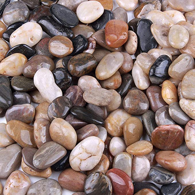 Photo 1 of 5 Pounds River Rocks, Pebbles, 1-2 Inches Garden Outdoor Decorative Stones, Natural Polished Mixed Color Stones
FACTORY PACKED 