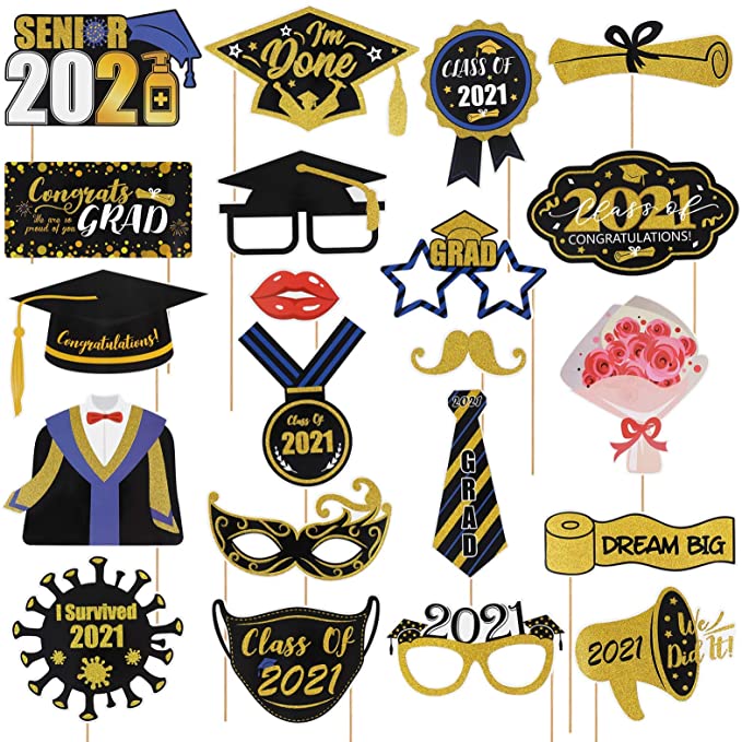 Photo 1 of 2PC LOT
Amosfun 2021 Graduation Photo Props Handheld Photo Booth Props Pre-Glued with Wooden Sticks for Taking Photos During Graduation Seasons 21pcs

Amosfun Gold Award Trophies Oscar Trophy Award Winner Award Trophies Cups for Ceremony,Appreciation Gift