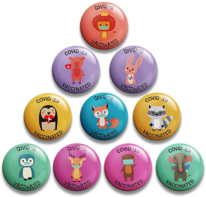 Photo 1 of 2PC LOT
QMSK Pack of 10 Vaccine Button Pins I Have Been Vaccinated – Vaccine Recipient Notification Public Health Pinback Button Badges – 1.5 Inch Round
2 COUNT, 20PCS