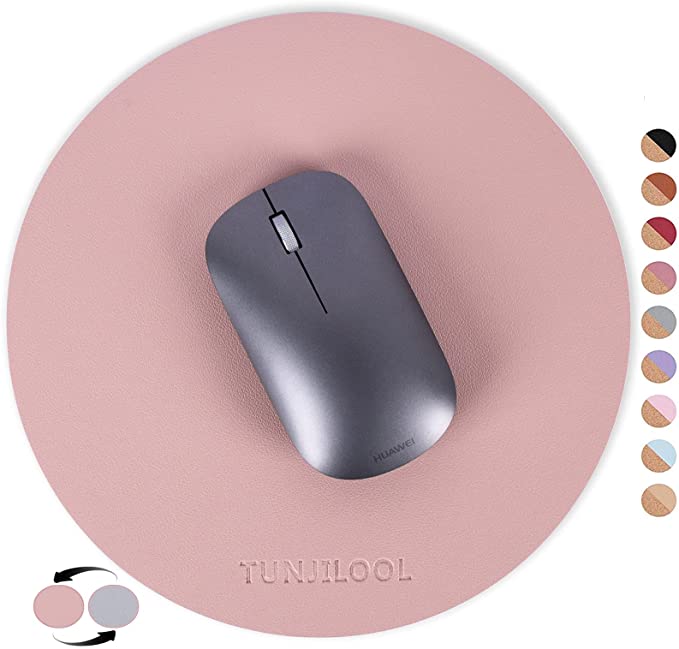 Photo 1 of 2PC LOT
TUNJILOOL Mouse Pad, Round Double-Sided Small PU Leather Mousepad, Non-Slip Waterproof Thin Mouse Pads for Computers Laptop Travel Office Home, 2 COUNT