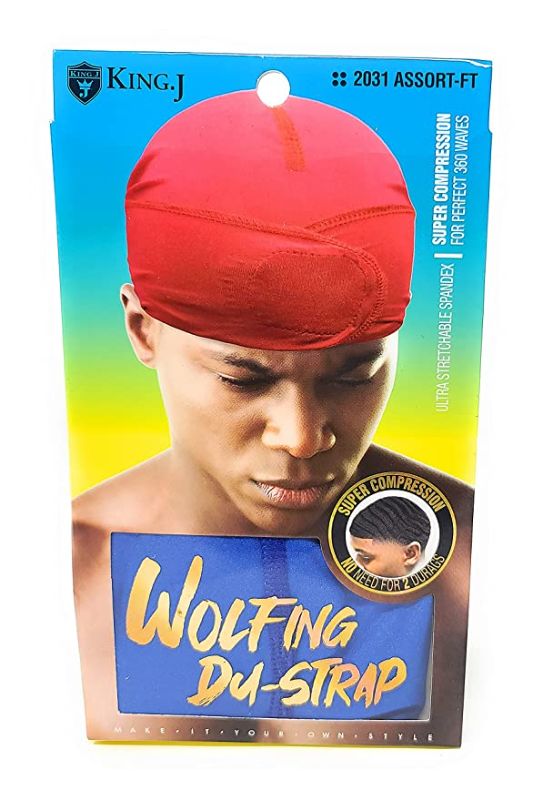 Photo 2 of 2PC LOT
KING J Wolfing Du-Strap Super Compression Wave Cap- ASSORTED COLOR, 1 WHITE, 1 BLUE
2 COUNT