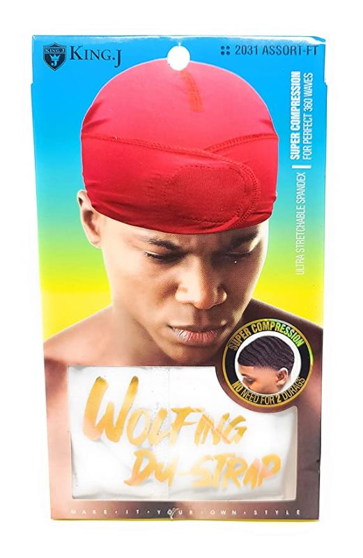 Photo 1 of 2PC LOT
KING J Wolfing Du-Strap Super Compression Wave Cap- ASSORTED COLOR, WHITE 
2 COUNT