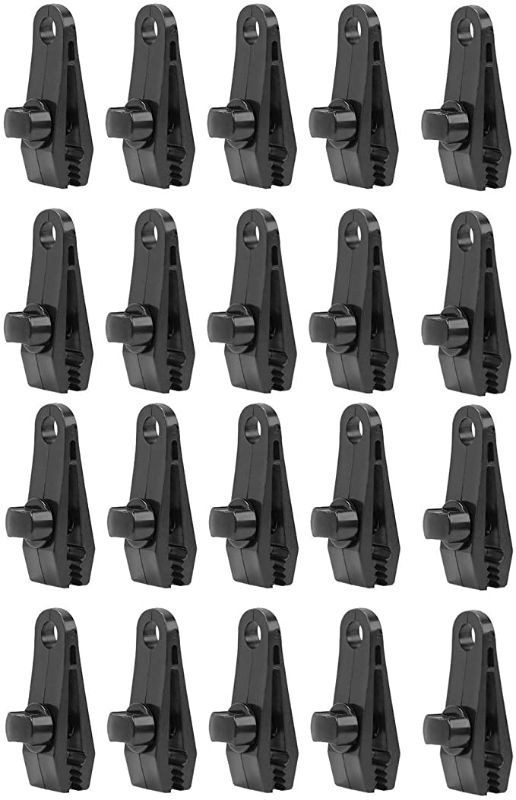 Photo 1 of 20 pcs Tarp Clips, Heavy Duty Lock Grip - Withstand Strong Wind Grip Tent Clamps for Tarps, Awnings, Swimming Pool Covers, Canvas Tarp, Outdoor Camping, Car Awning (Black)
FACTORY SEALED 