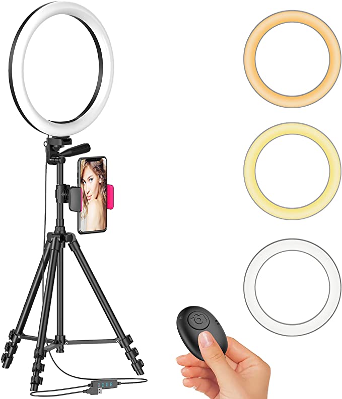 Photo 1 of 12” Ring Light with Tripod Stand & 2 Phone Holders for TikTok/YouTube/Photography/Makeup/Live, Mountdog Newest LED Selfie Ring Light for iPhone Android Phone, 3 Light Modes & 11 Brightness Level
FACTORY SEALED 