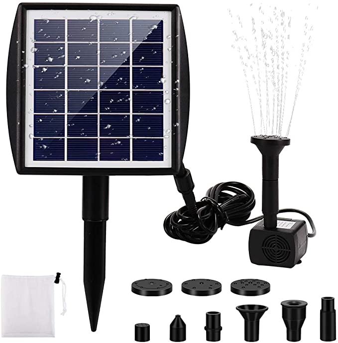 Photo 1 of FREESOO Solar Fountain Pump, Solar Water Pump for Fountains with Panel 2.0W Solar Powered Fountain Pump Solar Pool Fountain Solar Pump Kit for Pond Bird Bath Pool Goldfish Patio Garden
FACTORY PACKAGED 