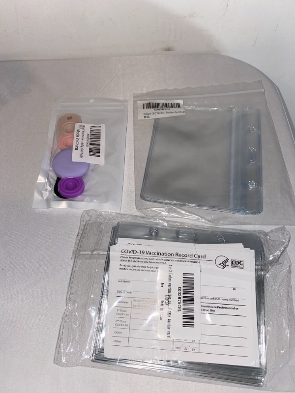 Photo 1 of 3PC LOT
5 Pack Card Protector 4x3 Record Card Holder,ID Badge Holders, Card Covers, Waterproof Clear Plastic Sleeves Card Badge with Resealable Zip

10 Pack CDC Vaccine Card Protector 4x3" Immunization Record Vaccination Cards Holder , Clear Vinyl Plastic