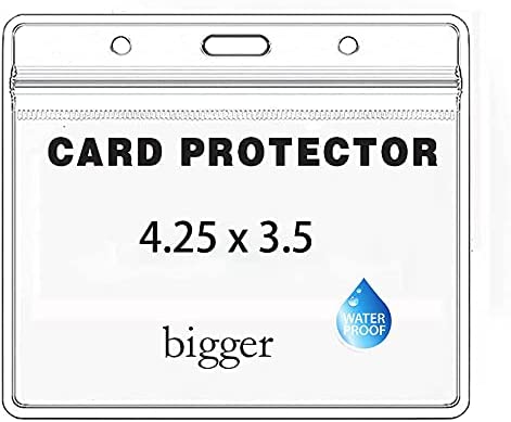 Photo 1 of 3PC LOT
5 Pack Card Protector 4x3 Record Card Holder,ID Badge Holders, Card Covers, Waterproof Clear Plastic Sleeves Card Badge with Resealable Zip

10 Pack CDC Vaccine Card Protector 4x3" Immunization Record Vaccination Cards Holder , Clear Vinyl Plastic