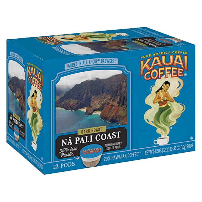 Photo 1 of 3PC LOT
Kauai Coffee Single-Serve Pods, Na Pali Coast Dark Roast – 100% Arabica Coffee from Hawaii’s Largest Coffee Grower, Compatible with Keurig K-Cup Brewers - 12 Count, (3PKS)
EXP 06/16/2022