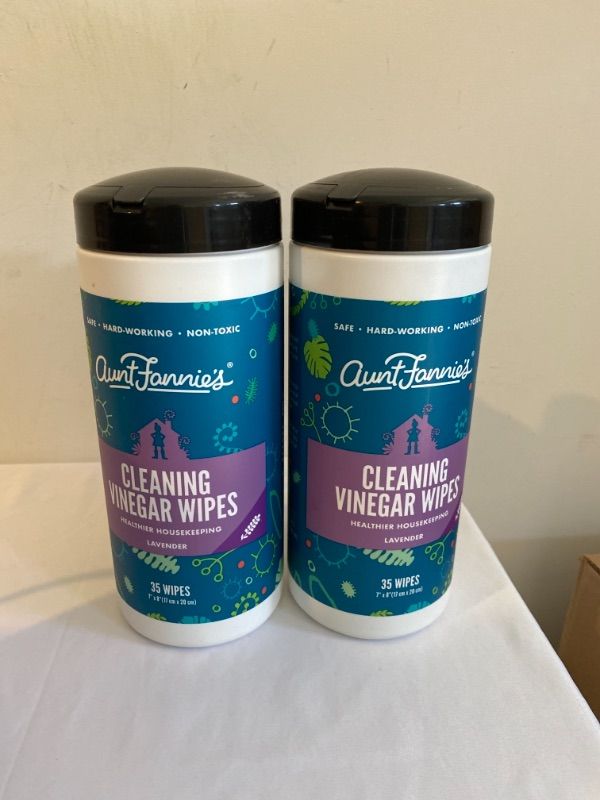 Photo 1 of 2PC LOT
Aunt Fannie's Vinegar Cleaning Wipes, 35 Count (Lavender, Single Pack), 2 COUNT