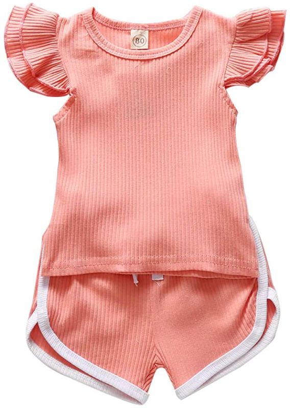 Photo 1 of Toddler Baby Girl Clothes Summer Drawstring Shorts Pants 2pcs Outfit Set for Girls Boys Kids
SIZE 100