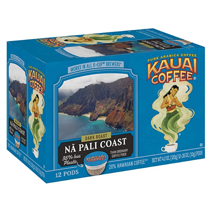 Photo 1 of 3PC LOT
Kauai Coffee Single-Serve Pods, Na Pali Coast Dark Roast – 100% Arabica Coffee from Hawaii’s Largest Coffee Grower, Compatible with Keurig K-Cup Brewers - 12 Count, 3 BOXES
EXP 06/16/2022