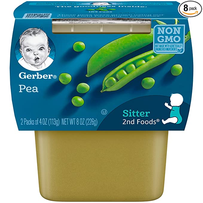 Photo 1 of 2PC LOT
Gerber 2nd Foods Peas, 4 Ounce Tubs, 2 Count (Pack of 8), EXP 08/31/2021

Little Remedies Sterile Saline Nasal Mist, Safe for Newborns, 3 fl oz, 12/2022