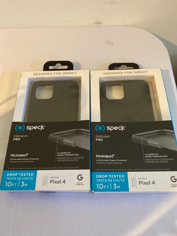 Photo 1 of 2PC LOT
Speck Presidio Pro Google Pixel 4 Case, Black/Black, 2 COUNT