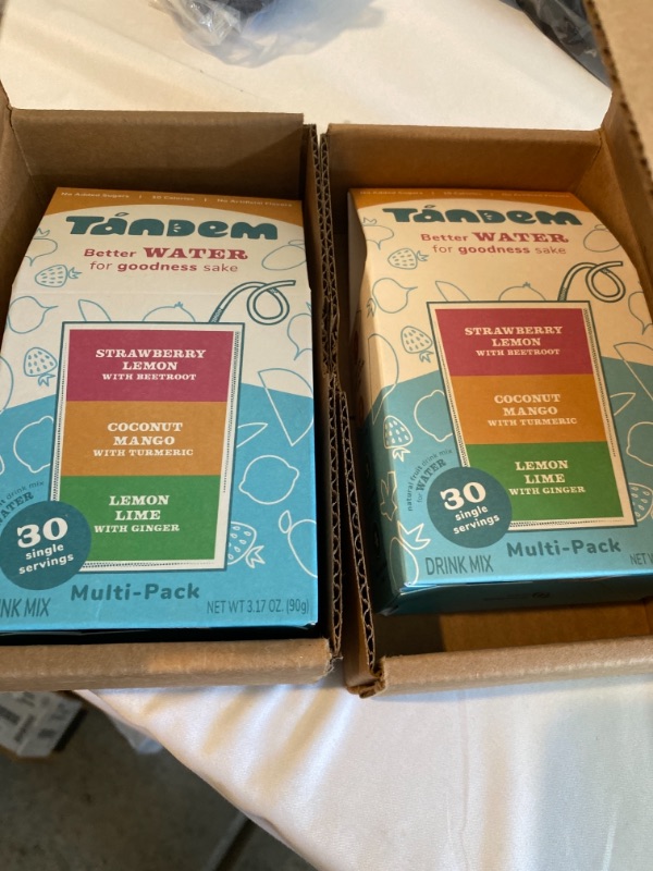 Photo 2 of 2PC LOT
Tandem Family Friendly Sugar-Free Drink Mix (30/box). NO SUGAR OR SWEETENERS. Retrain Your Taste Buds. Unsweet, Clean Ingredients - 10 calories. No Artificial Flavors, 2 COUNT