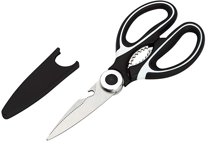 Photo 1 of 2PC LOT
Heavy duty Kitchen Shears with Blade Cover, Multifuction Stainless Steel Scissors for Herbs, Chicken, Meat & Vegetables, Black and White

Collapsible Colander, NEQUARE Collapsible Strainer,Set of 2 PC 4 Quart Large Size Food Colander for Draining 