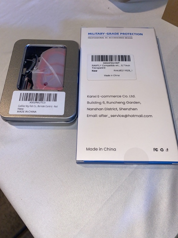 Photo 3 of 2PC LOT
Key Fob Cover for Cadillac, Soft TPU Key Fob Case Full Protector Fit Cadillac 2015-2021 Escalade CTS SRX XT5 ATS STS CT6 DTS STS 4/5 Buttons Keyless Entry Remote Control - Red

RAXFLY Compatible with iPhone 13 Pro Max Case Shockproof [Crystal Clea