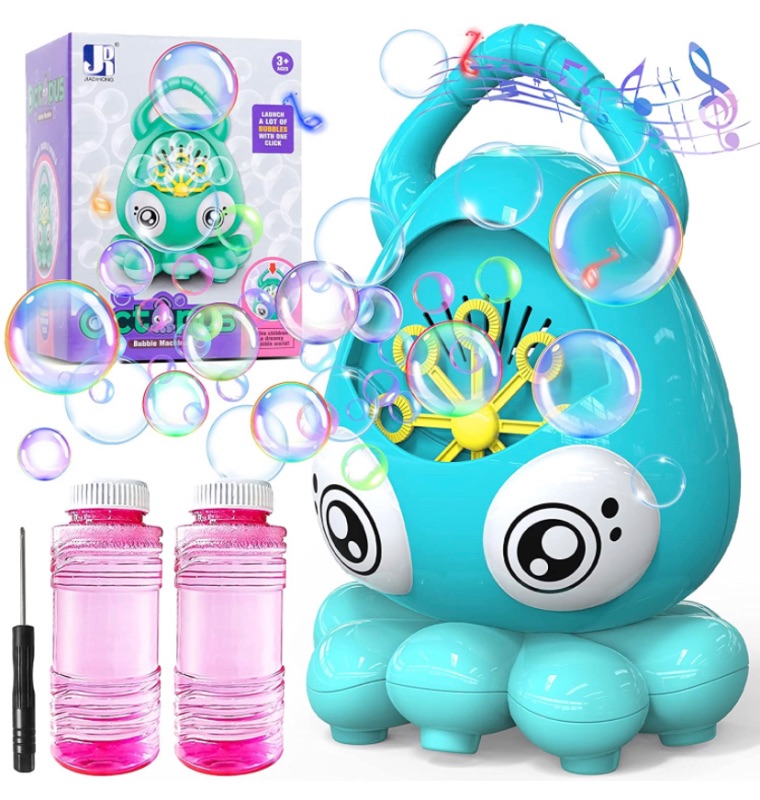 Photo 1 of Bubble Machine Automatic Bubble Blower Bubbles for Toddlers Kids Portable Bubble Maker with Music 3000+ Bubbles/Min