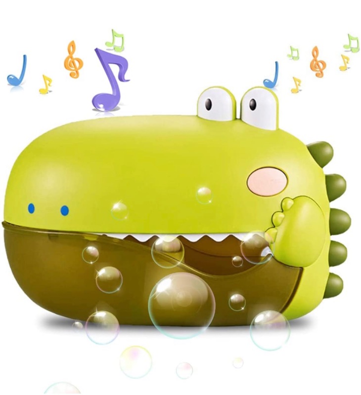 Photo 1 of HLXY Bath Toys Bubble Bath Maker for Bathtub Toys Blows Bubbles and Plays 12 Songs Kids Baby Bath Toys Makes Great Gifts for Toddlers Music Dinosaur Bath Bubble Machine ?Green?